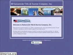 Sites similar to nationwideescrow.com
