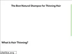 Sites similar to naturalhairlossshampoo.com