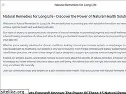 Sites similar to naturalremediesforlonglife.com