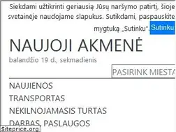 Sites similar to naujojiakmene.lt