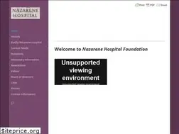 Sites similar to nazarenehospitalfoundation.org