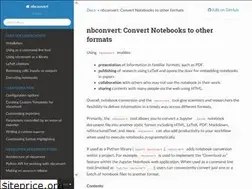 Sites similar to nbconvert.readthedocs.io