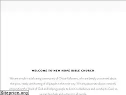 Sites similar to newhopebiblechurch.org