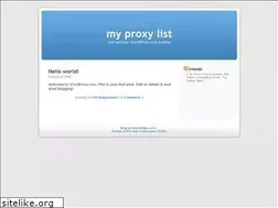 Sites similar to newproxylist.wordpress.com