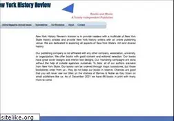 Sites similar to newyorkhistoryreview.com