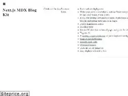 Sites similar to nextjs-mdx-blog-kit.com