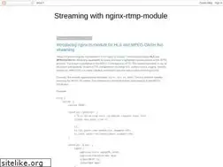 Sites similar to nginx-rtmp.blogspot.com
