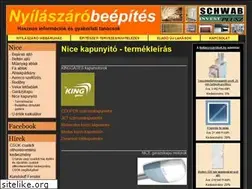 Sites similar to nice.nyilaszarobeepites.hu