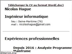 Sites similar to nicolashague.com