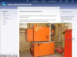 Sites similar to niemehrheizoel.de