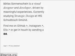 Sites similar to niklassonnenschein.de
