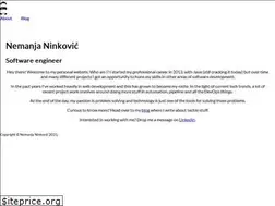 Sites similar to ninkovic.dev