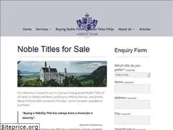 Sites similar to nobilitytitles.net