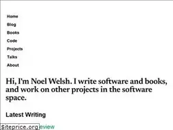 Sites similar to noelwelsh.com