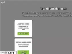 Sites similar to nofrillsbridal.com