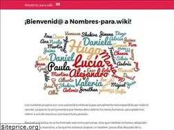 Sites similar to nombres-para.wiki