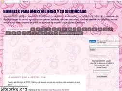 Sites similar to nombresparabebesmujeres.blogspot.com