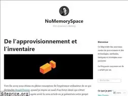 Sites similar to nomemoryspace.wordpress.com