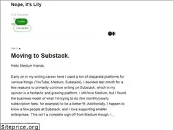 Sites similar to nope-its-lily.medium.com