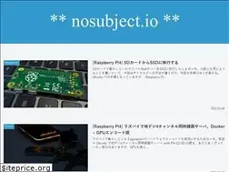 Sites similar to nosubject.io
