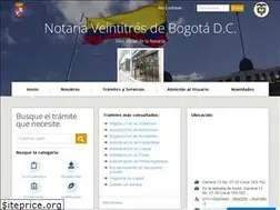 Sites similar to notaria23bogota.com.co
