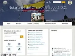 Sites similar to notaria64bogota.com.co