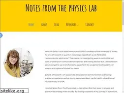 Sites similar to notesfromthephysicslab.com