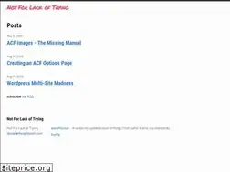 Sites similar to notforlackoftrying.com
