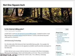 Sites similar to notonesquareinch.wordpress.com