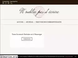 Sites similar to noubliepasdecrire.com