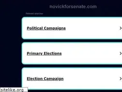 Sites similar to novickforsenate.com