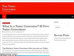 Sites similar to nsanamegenerator.com