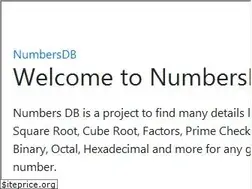 Sites similar to numbersdb.org
