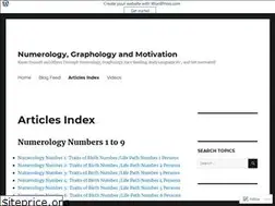 Sites similar to numerograph.wordpress.com