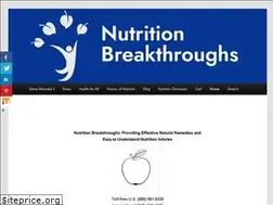 Sites similar to nutritionbreakthroughs.com