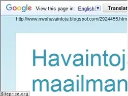 Sites similar to nwohavaintoja.blogspot.fi