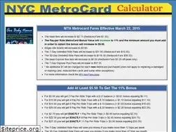 Sites similar to nycmetrocardcalculator.com