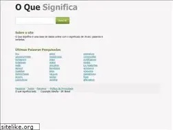 Sites similar to o-que-significa.com