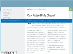 Sites similar to oakridgebiblechapel.com