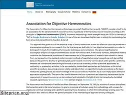 Sites similar to objective-hermeneutics.com