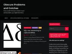 Sites similar to obscureproblemsandgotchas.com