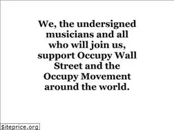 Sites similar to occupymusicians.com