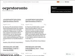 Sites similar to ocprstoronto.wordpress.com