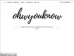 Sites similar to ohwyouknow.com