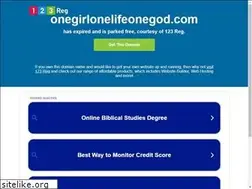 Sites similar to onegirlonelifeonegod.com