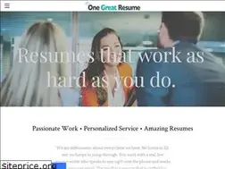 Sites similar to onegreatresume.com