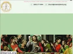 Sites similar to oneholyfamily.org