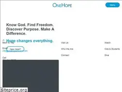Sites similar to onehopechurch.com