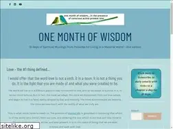 Sites similar to onemonthofwisdom.com