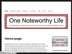Sites similar to onenoteworthylife.com
